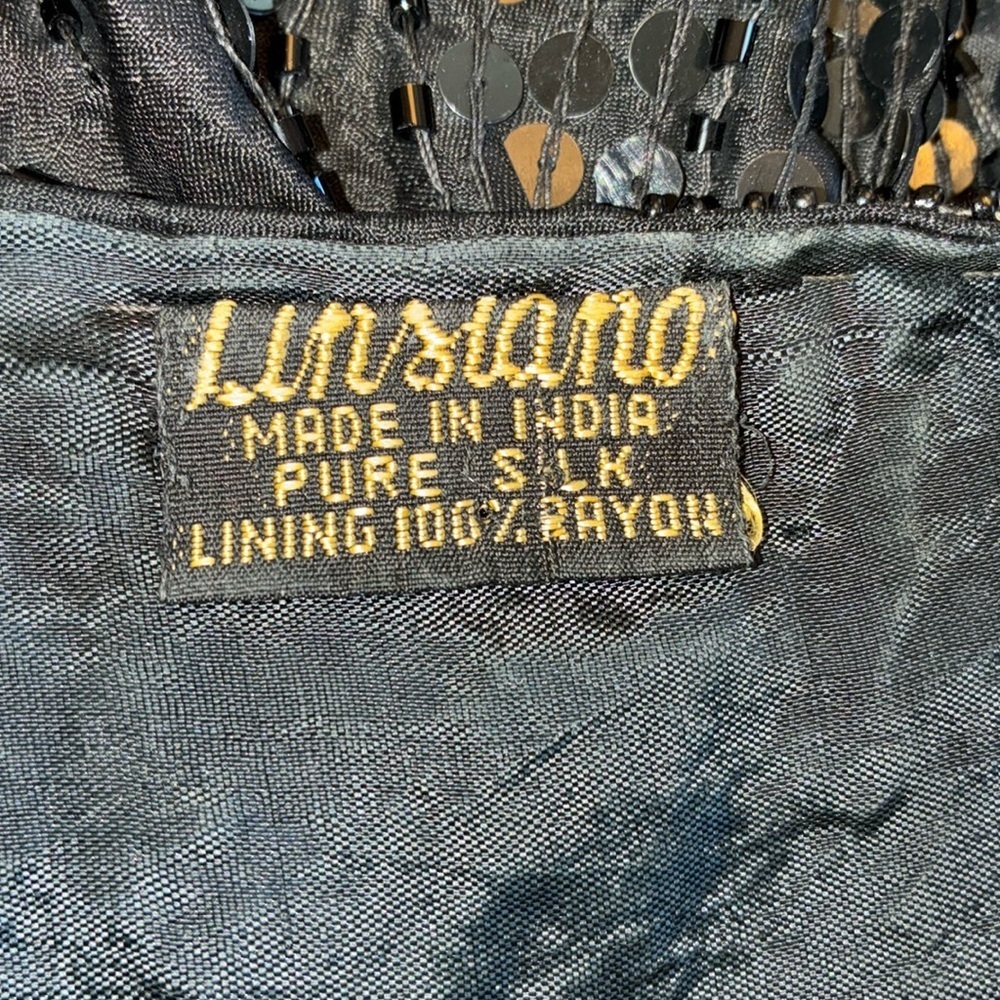 LINSIANO VTG butterfly wing top XXL, black sequined/beaded wings front/back. EUC - Picture 11 of 16